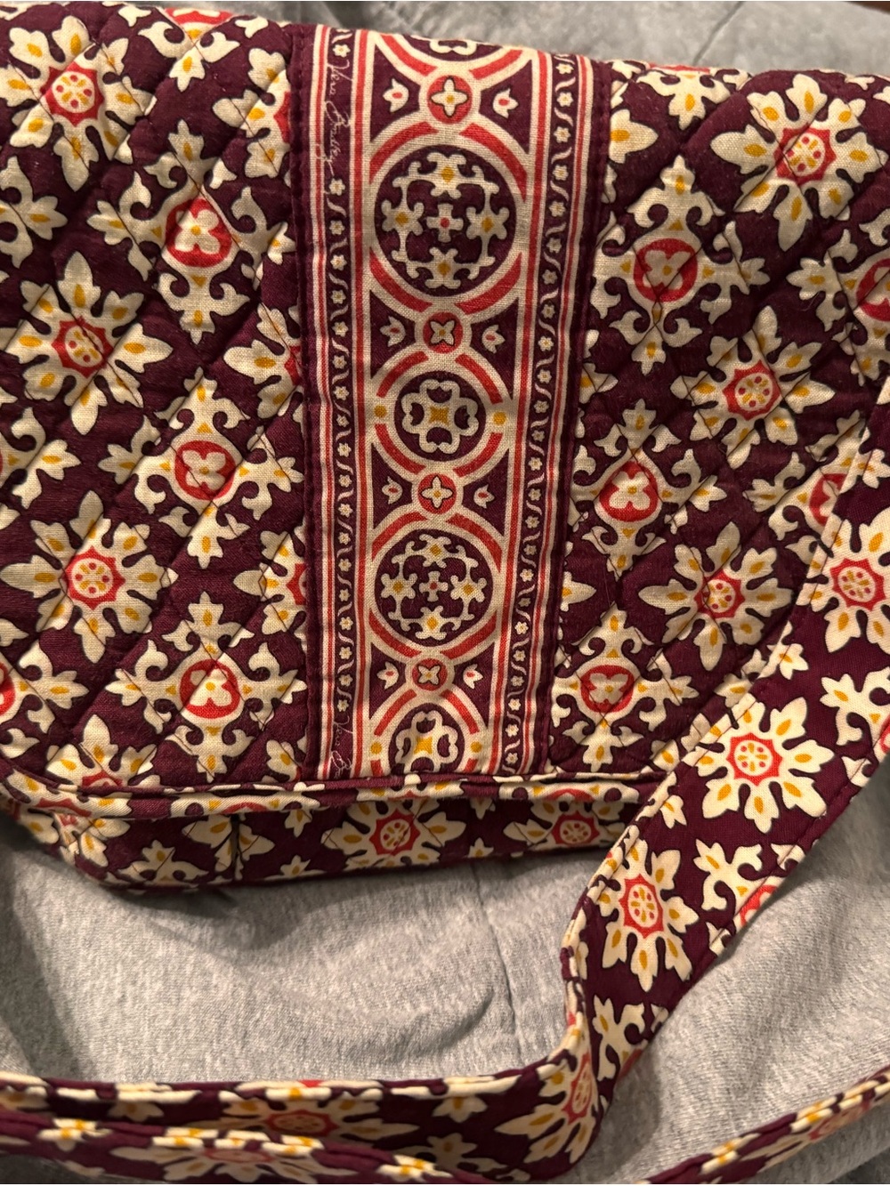 Vera Bradley Burgundy Medallion Bag